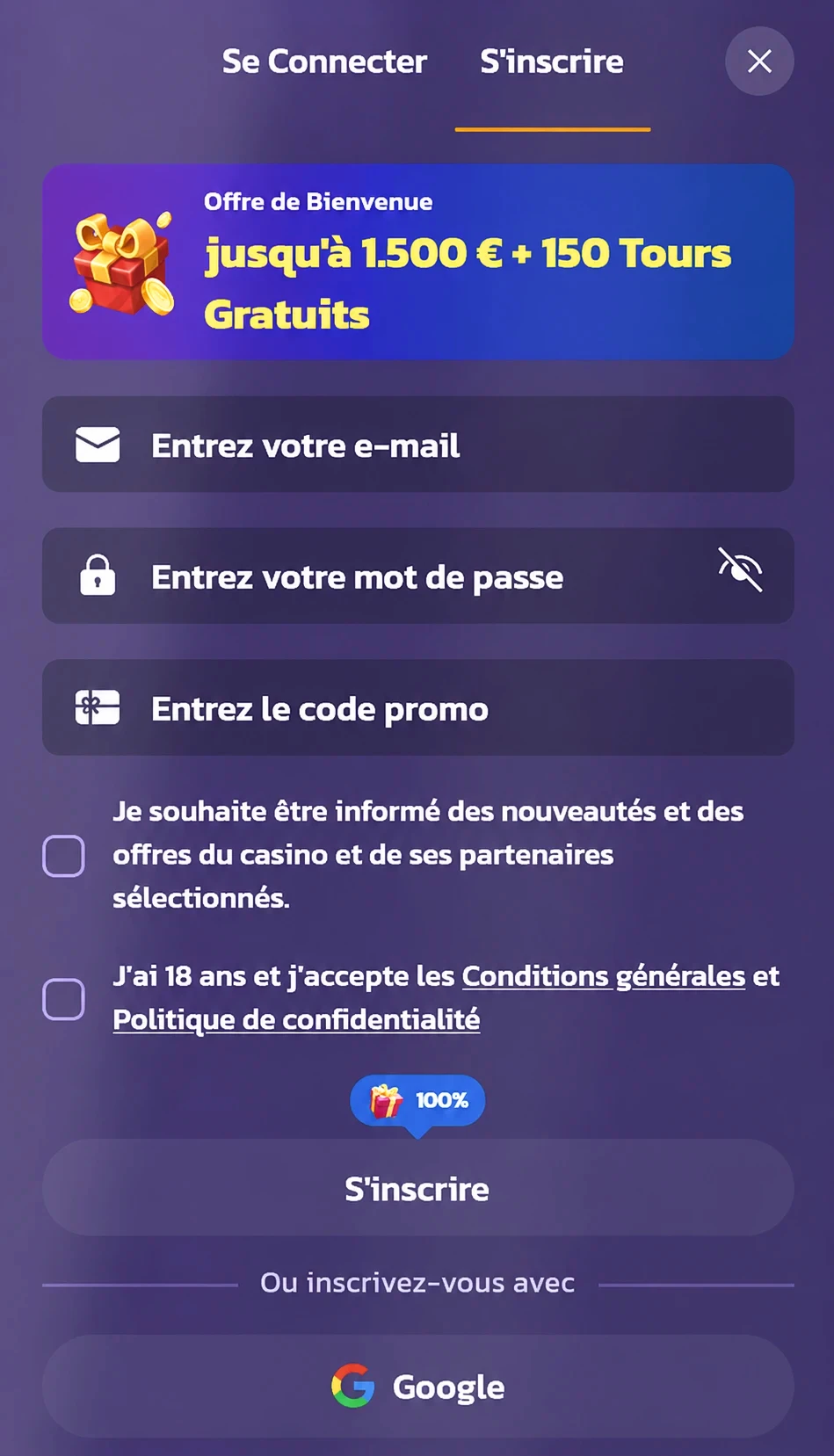 Coolzino Casino registration and connexion