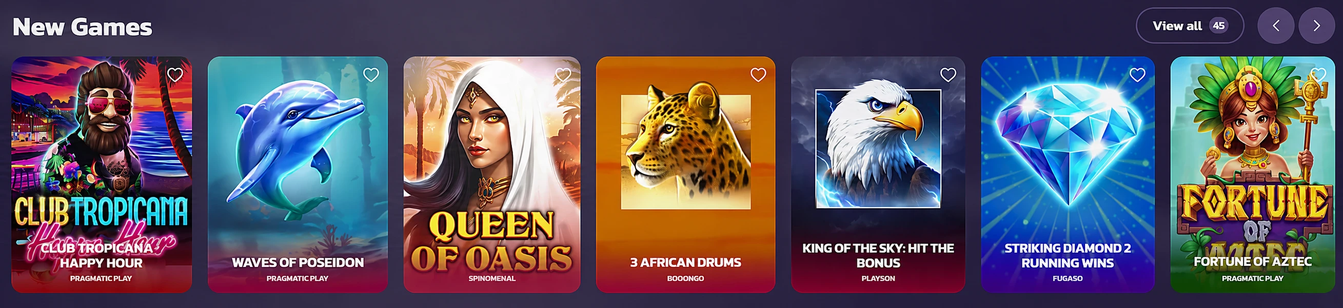 Coolzino Casino new games selection